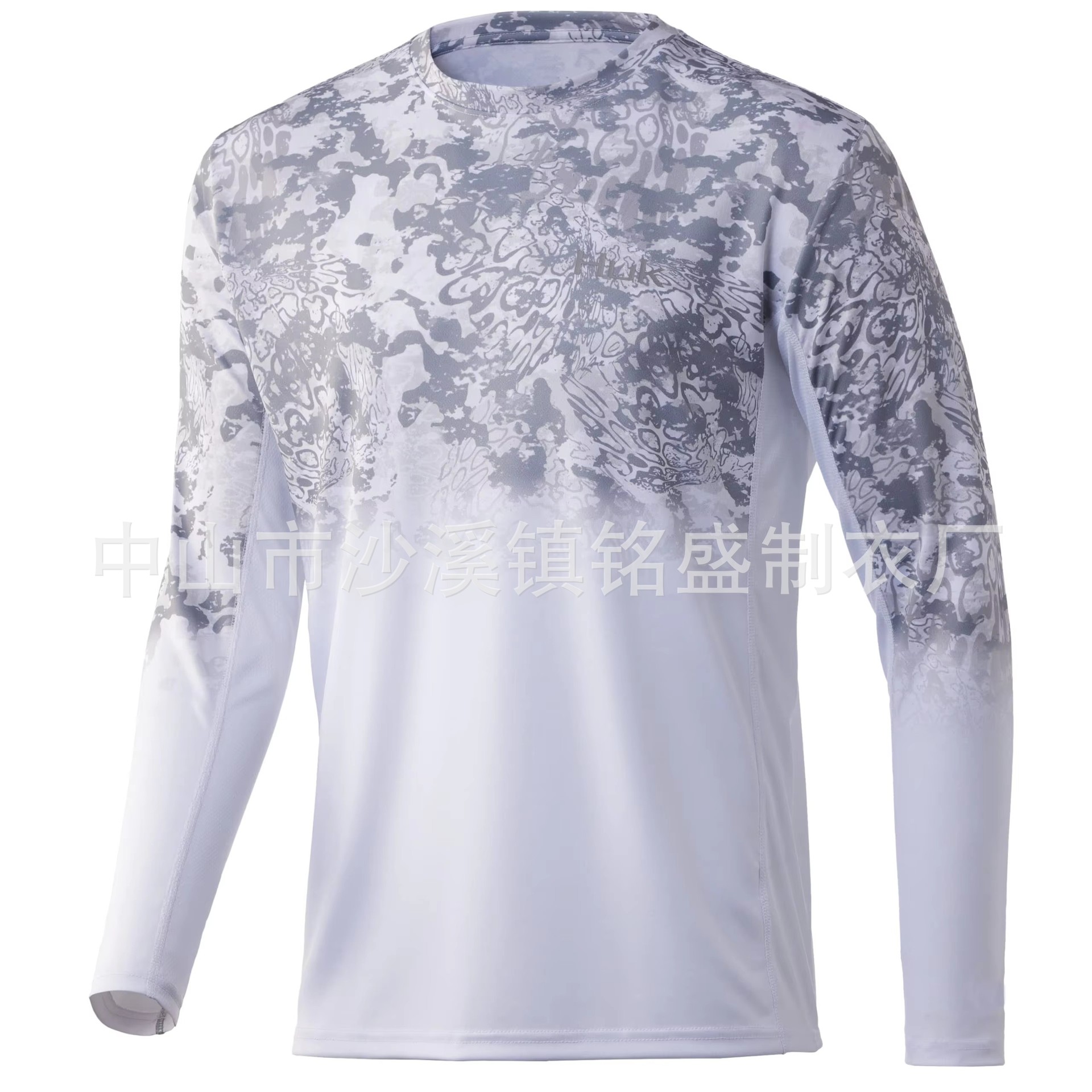 Customized New Foreign Trade Quick-Drying Sun Protection Fishing Clothing for Men, Outdoor Long-Sleeved Ice Silk Breathable Sea Fishing Clothing T-Shirt for Men