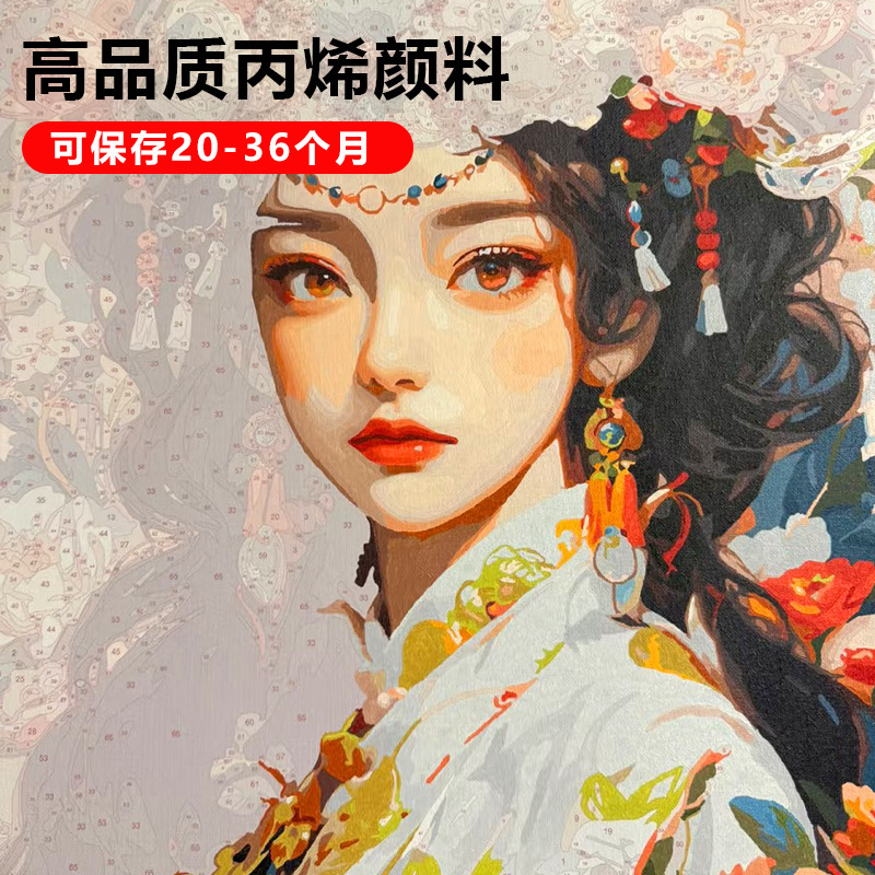 Cross-border explosions custom diy digital oil painting photo landscape cartoon animation to map custom small batch wholesale