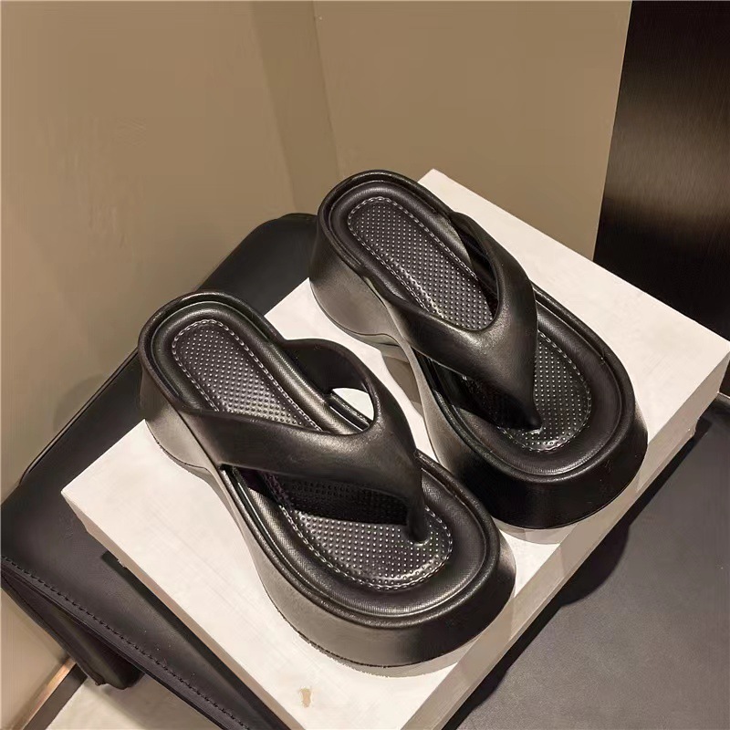 Herringstyle EVA Thick Low Slippers Women's Summer New Arrival Home and Outfit Fashionable All-Match Beach Casual Flip Sandals