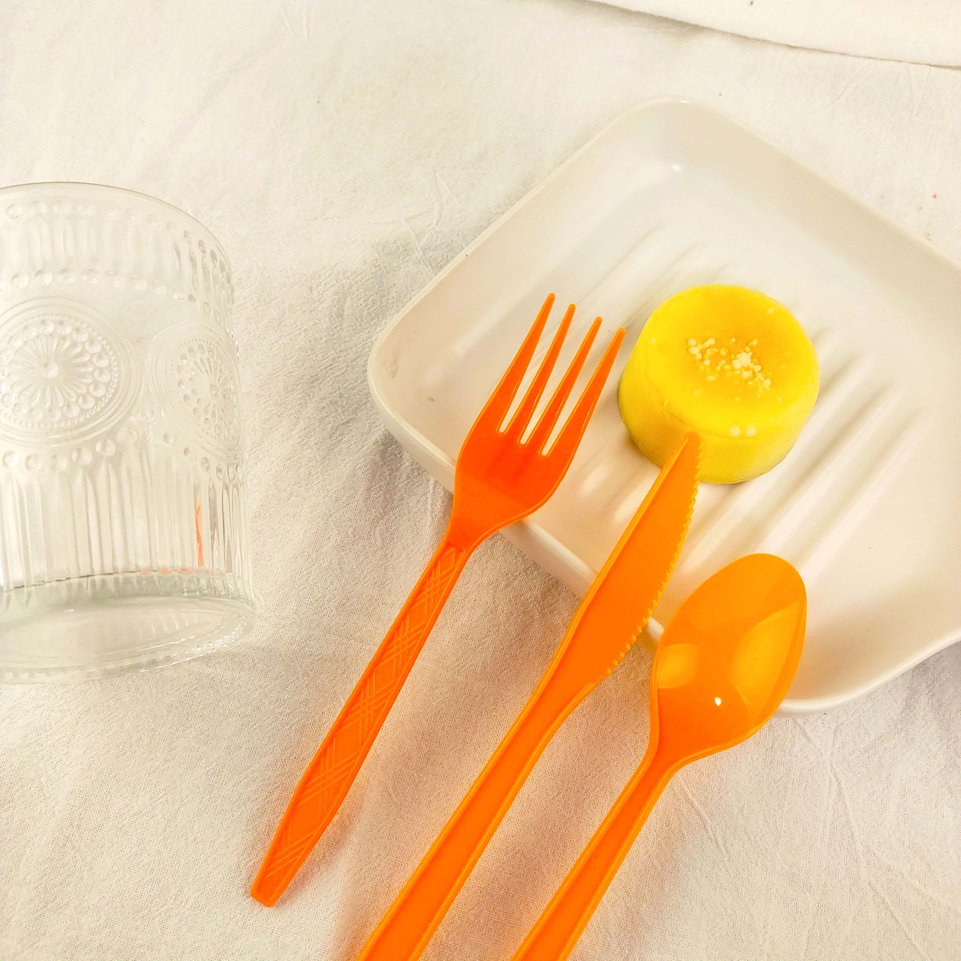 Spot knife fork spoon set environmental protection plastic knife fork spoon birthday party disposable knife fork spoon factory wholesale