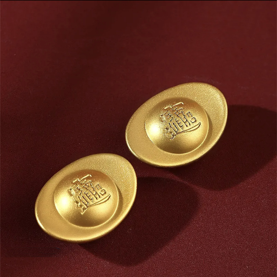 Alloy Sand Gold Ingot Solid Ornaments Brass Rotating Opening Housewarming Gift Manufacturer One Ingot Ingot Decorative Ingot