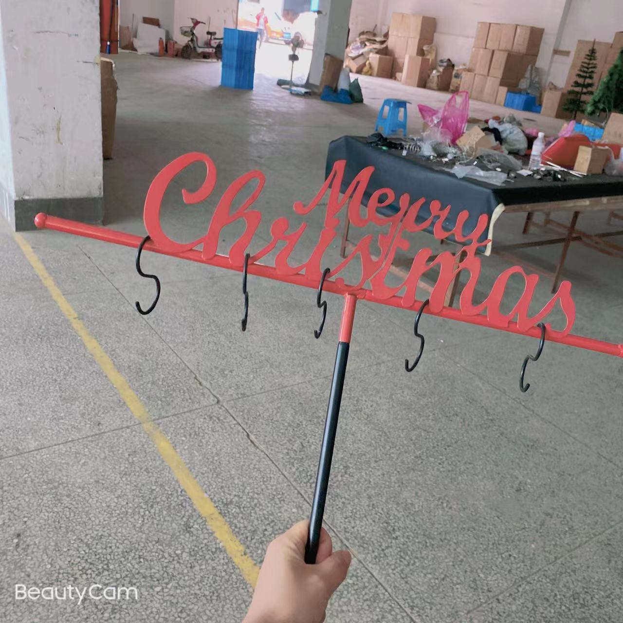 Cross-Border Hot Sale 2022 Personalized Christmas Socks Ornaments Christmas Rack Family Group Christmas Decorations