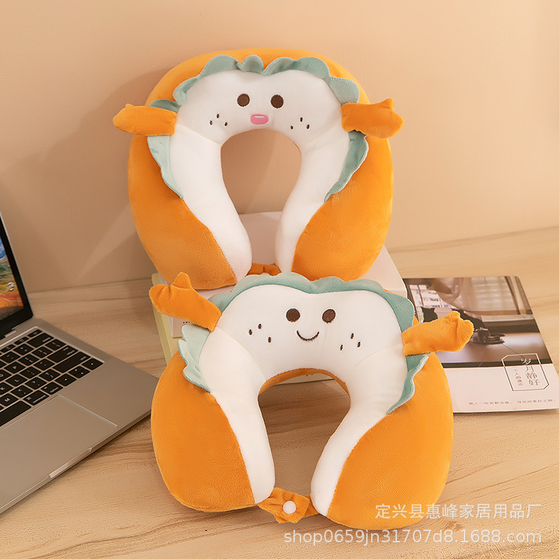 Internet Celebrity Bread Neck Pillow Cartoon Headrest Hump U-Shaped Pillow Student Office Airplane Travel Essential Nap Pillow
