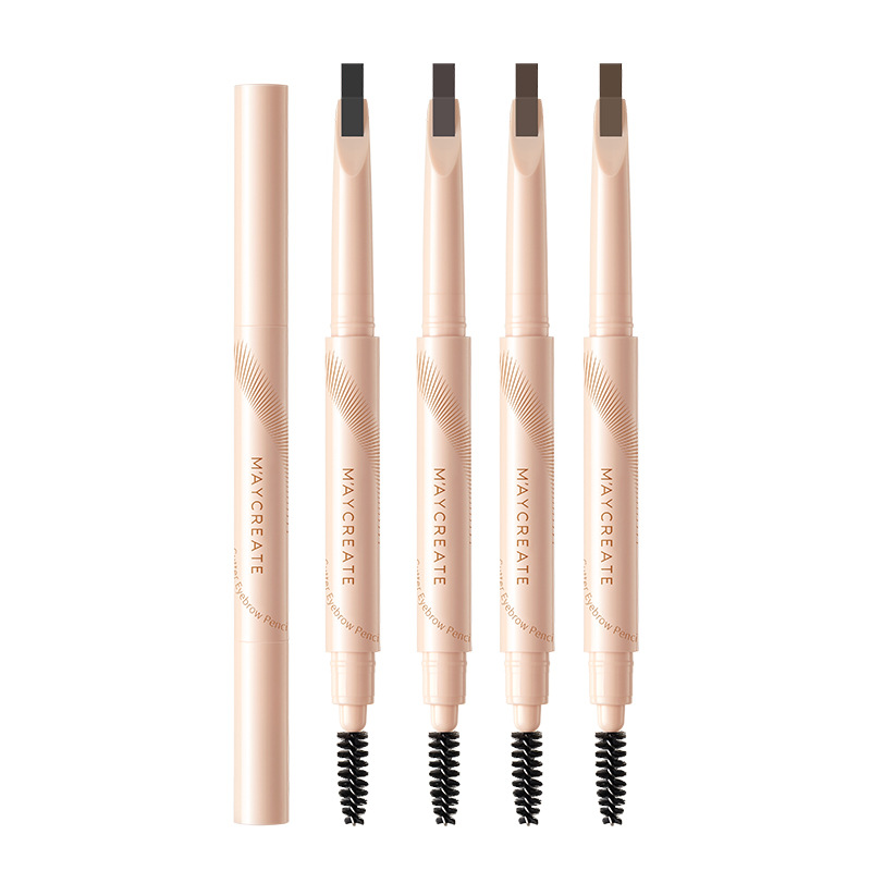 Bodybuilding Chuangyan Double-headed Machete Eyebrow Pen Waterproof Sweat-proof Durable No Decolorization Natural Three-dimensional Root and Root-distinct Wild Eyebrow