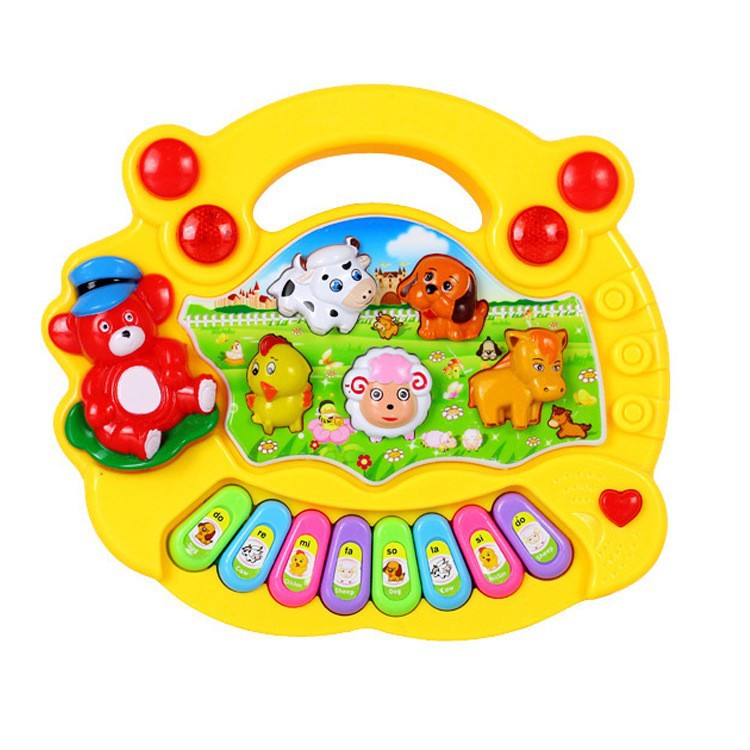 Cross-border foreign trade children's music animal electronic organ multifunctional early education piano musical instrument educational English toys wholesale
