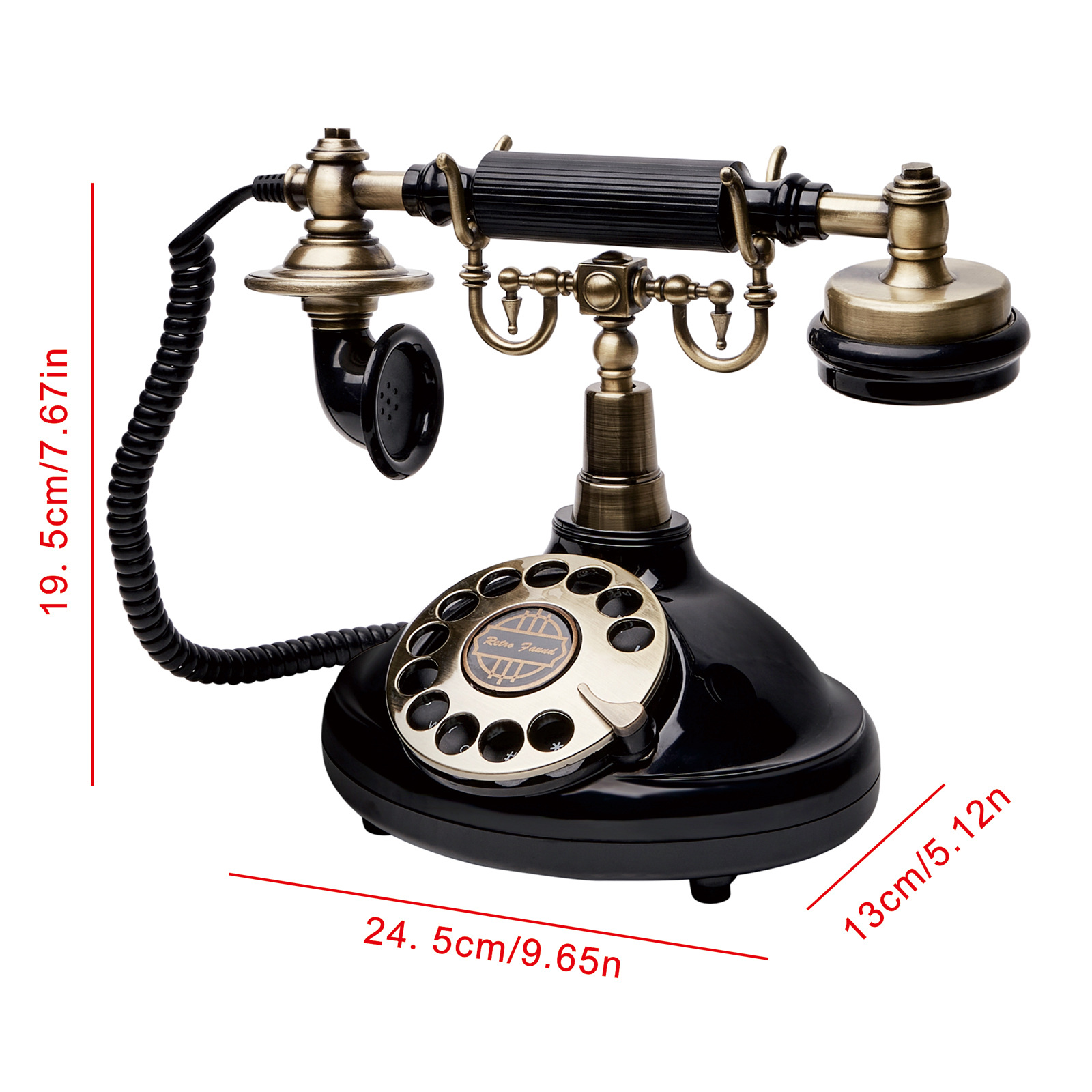 Recording Retro Telephone Message Antique Rotating Telephone Office Hotel Wedding Party Cross-Border