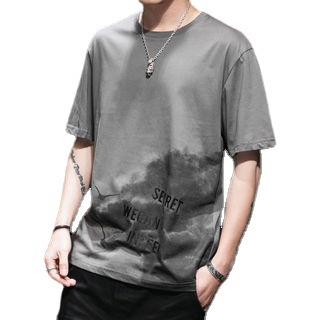 Men's Short-sleeved T-shirt Summer Trendy T-shirt Loose Fashionable Brand Style Youth Men's Half-sleeved T-shirt Top Clothes