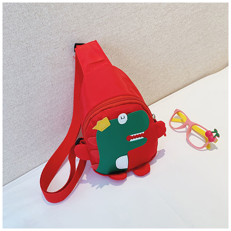 Cartoon children's bag dinosaur children's chest bag cute girl backpack boy baby diagonal bag in stock wholesale