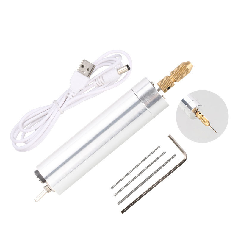 Mini finished electric drilling machine puncher tool electronic scale manicure manual drill epoxy making hole punching tweezers