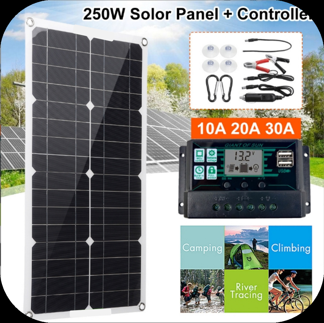 Cross-Border Solar Panel Light Id100W Controller 25W Outdoor Car Ignition Charging Bottle 12V-24V Controller