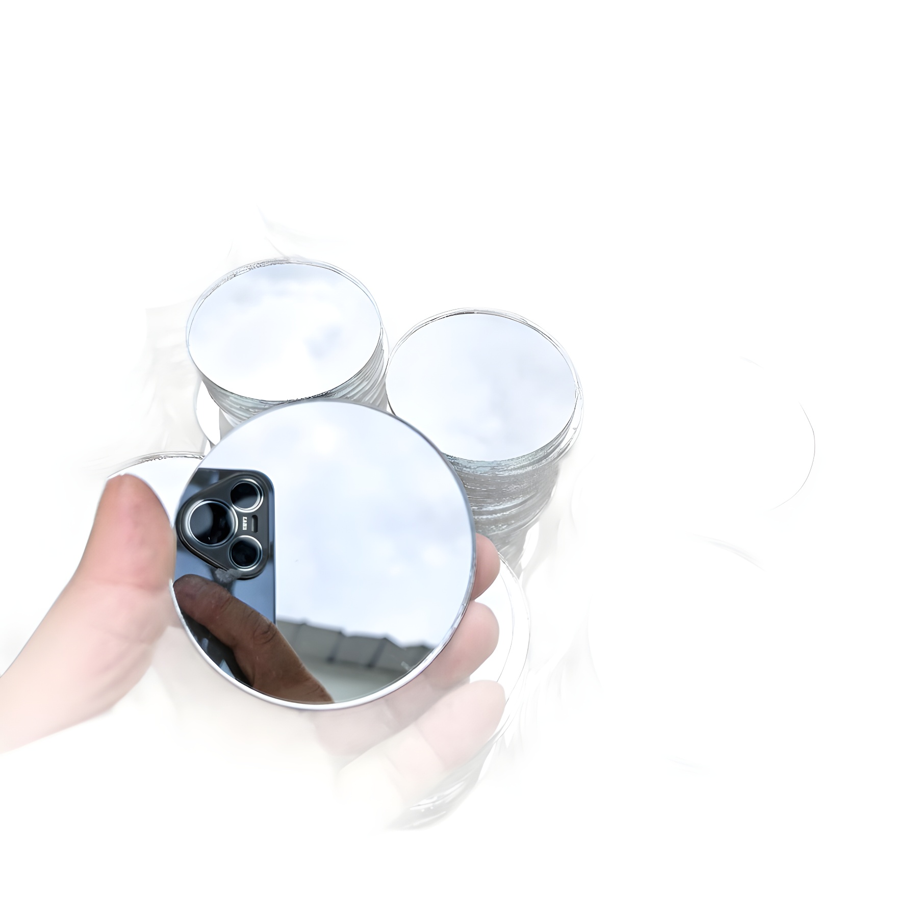 Cosmetic Lenses, Silver Mirrors, Aluminum Mirrors Manufacturer Wholesale Decorative Mirror Processing Portable Small Round Mirrors Silver Mirrors Aluminum Mirror Processing