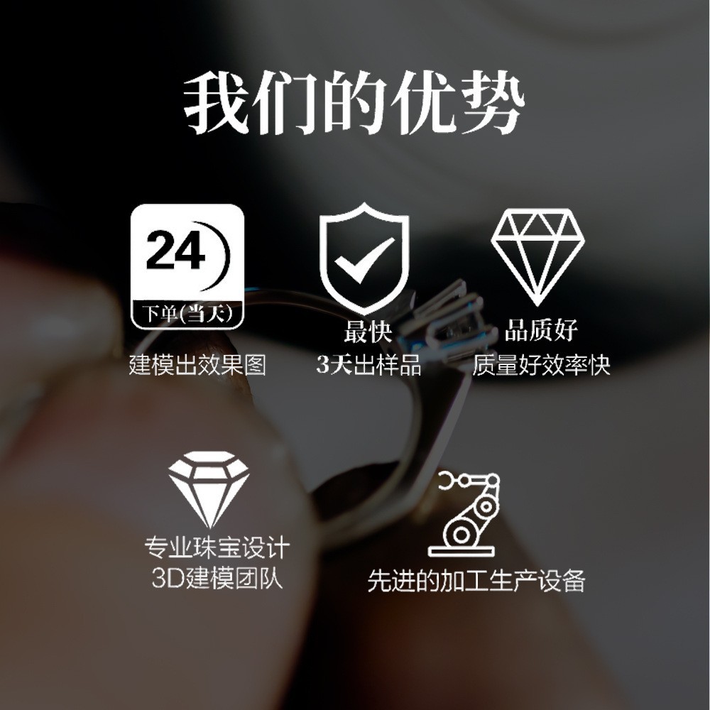 K Gold 925 Sterling Silver Jewelry Custom Small Batch Necklace Ring Processing Gold Platinum Earrings Necklace Customization