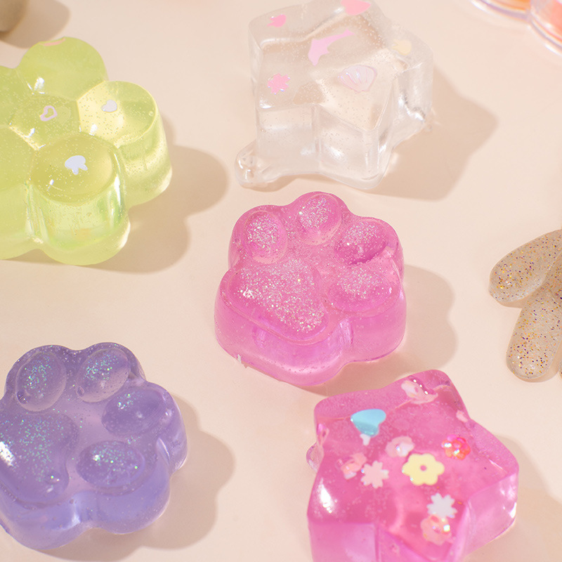 DIY Squishy Fish Five-Pointed Star Silicone Mold Food Toy Handmade Toy Cat Paw Frosted Silicone Mold