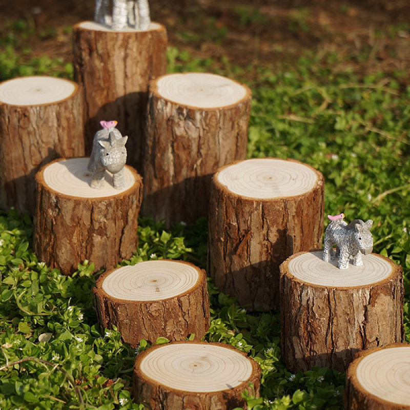 Small Wooden Pile Base Ornaments Tree Stump Tree Trunk Log Fir Photography Gardening Wooden Column Wooden Pile Decorative Props