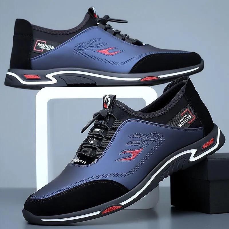 2025 New Accessible Luxury Casual Sports Soft-Soled Breathable Travel Shoes High-Bottom Casual Cross-Border Wholesale Export Leather Shoes