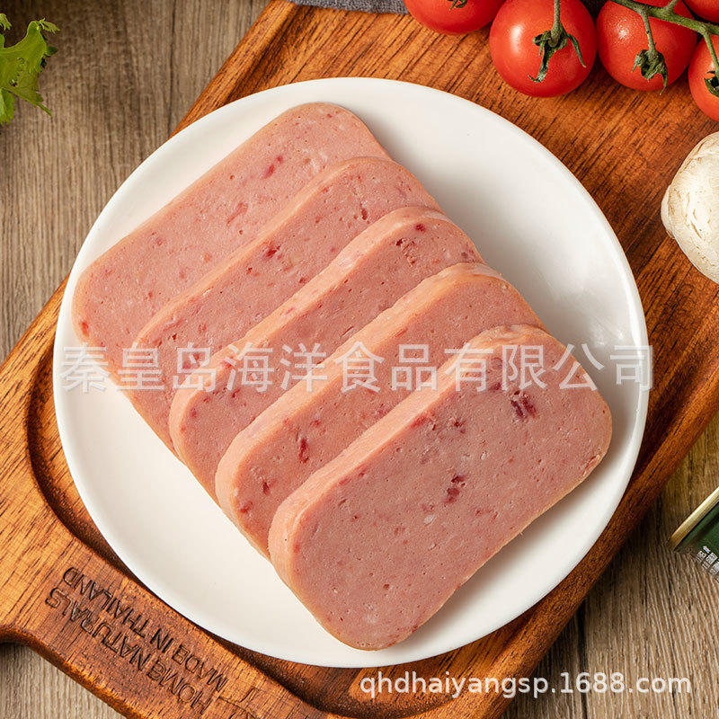 Beidaihe canned luncheon meat 198g instant sandwich hot pot family emergency long-term reserve food