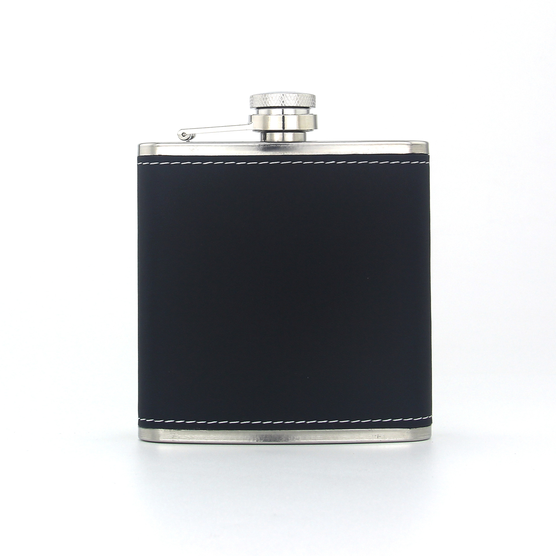 Фабричное предложение, нержавеющая сталь, фляжка, лазерная гравировка, кожа, 6 унций, портативная, маленькая фляжка, подарочная коробка