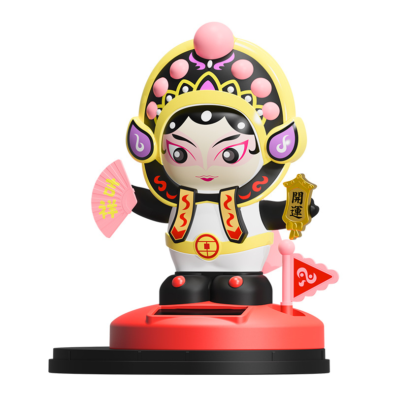 Creative Chinese Culture Figurine Jingchuan Opera Ornament 5inch Face Masks Chinese Characteristics Handmade Gift National Trend Souvenir