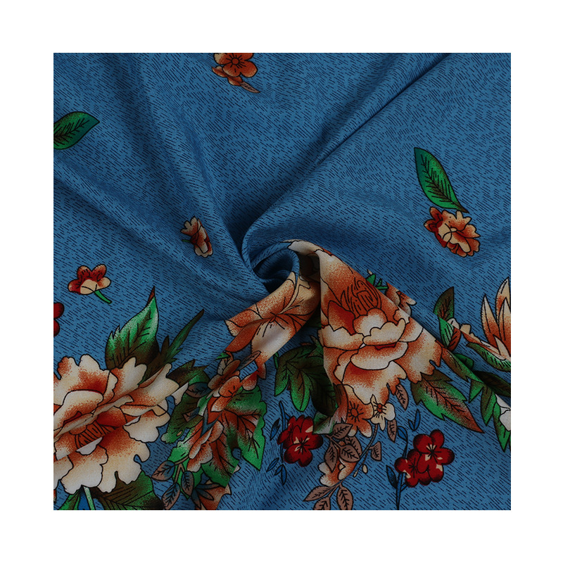 Summer rayon plain cotton silk leaf printed home clothing fabric women's clothing children's clothing textile fabric