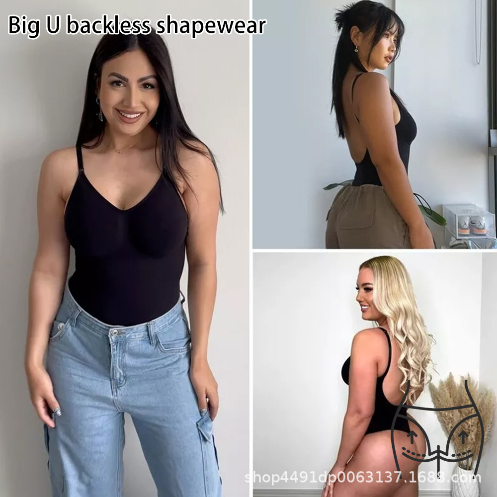 Cross-border Europe and the United States fun backless body-shaping clothing skims body-shaping clothing foreign trade plus size one-part body-shaping clothing seamless