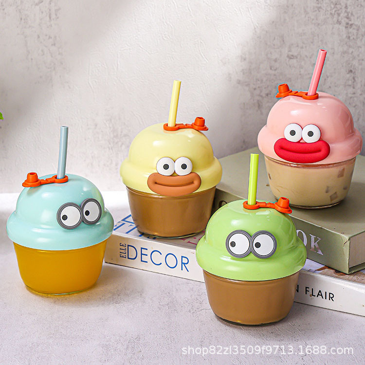 Мультяшная стеклянная чашка для напитков, рекламная чашка, маленький подарочный стакан