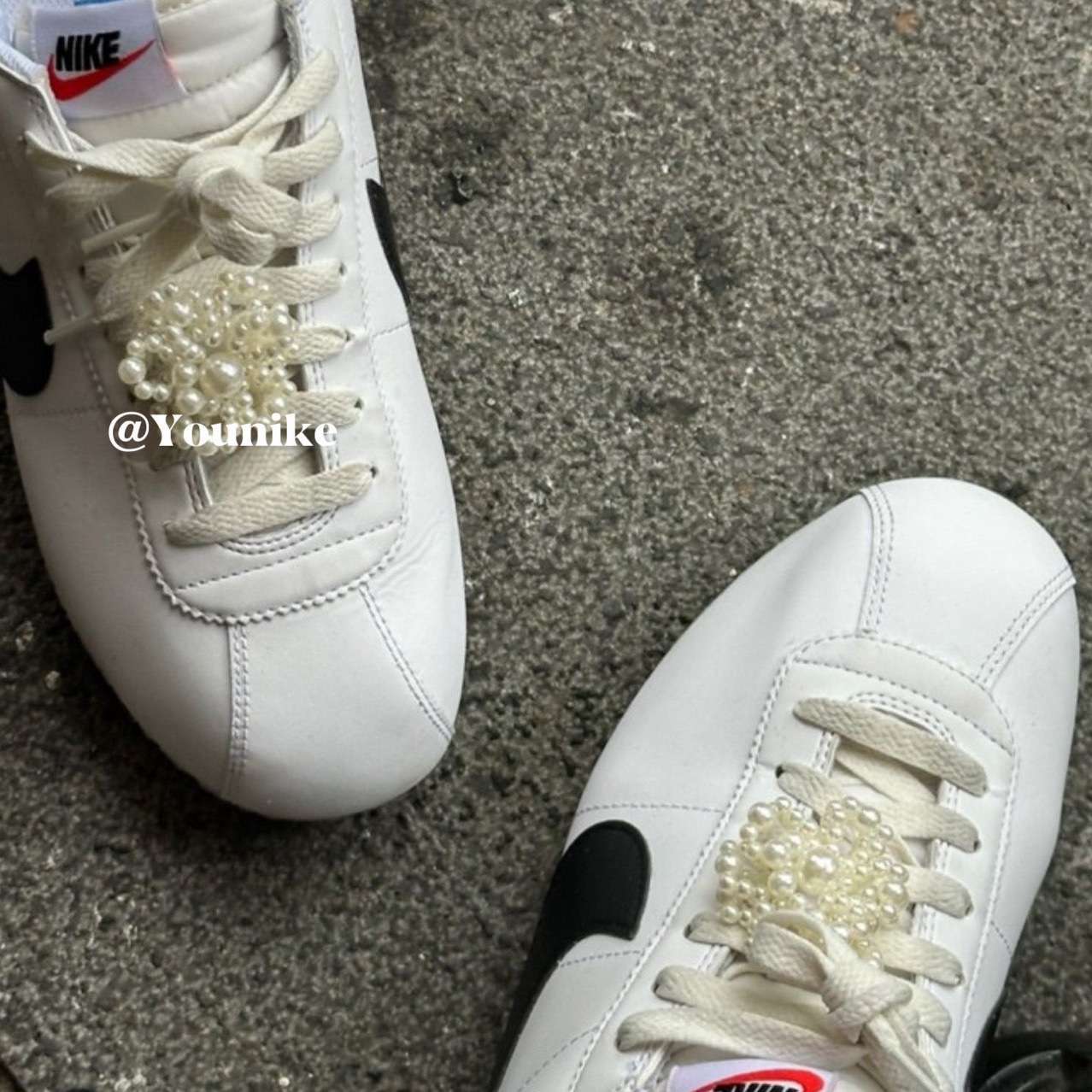 Fashionable All-match Korean Style Niche Fashionable Distinctive Shoelace Accessories Pearl Beaded Shoelace Buckle Ins Style Shoelace Decoration