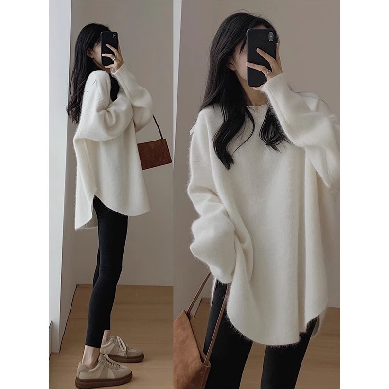 Pregnant Women's Clothing Early Autumn New Multicolor Simple Loose Sweater Top Wear Slimming Flesh Covering Fashionable Pregnant Mother's Clothing