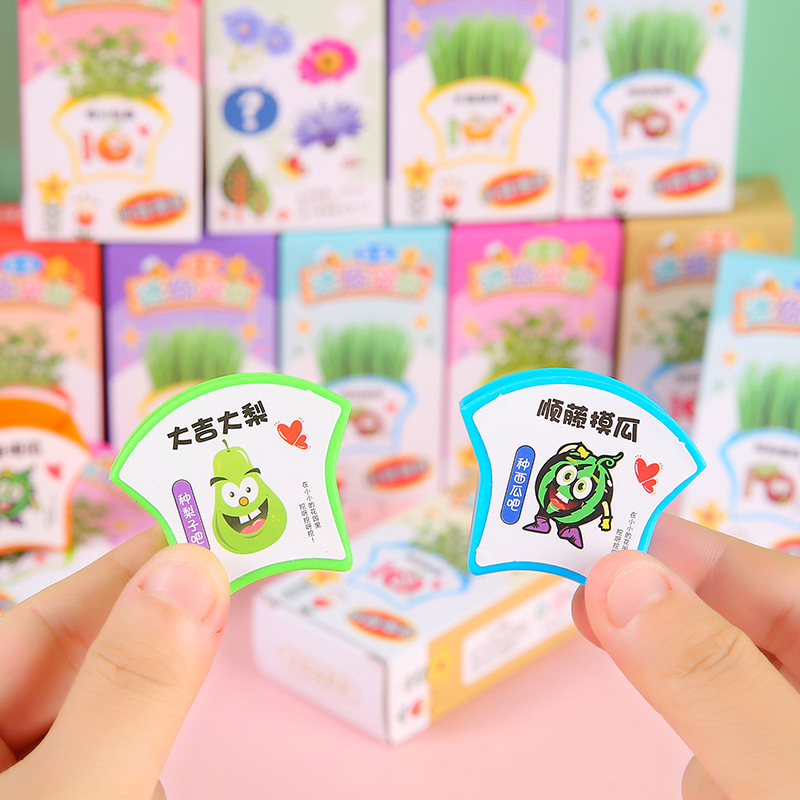 Green Plant Small Potted Plant Children's Homework diy Mini Planting Science Experiment Small Flower Farmers Flower Seed Gift Blind Box