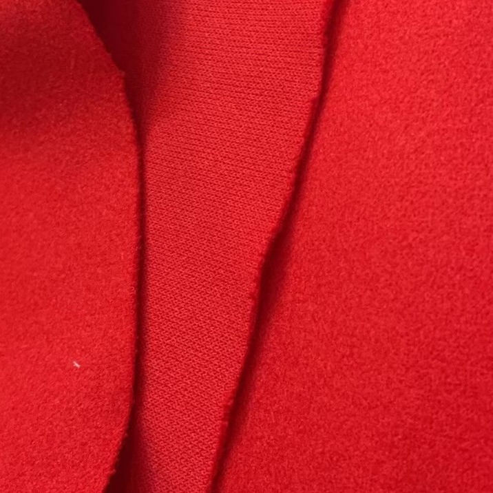 New Dragon and Phoenix Woolen 420-430g Ready Supply Plain Plush Fabric Women's Jacket Children's Clothing Fabric