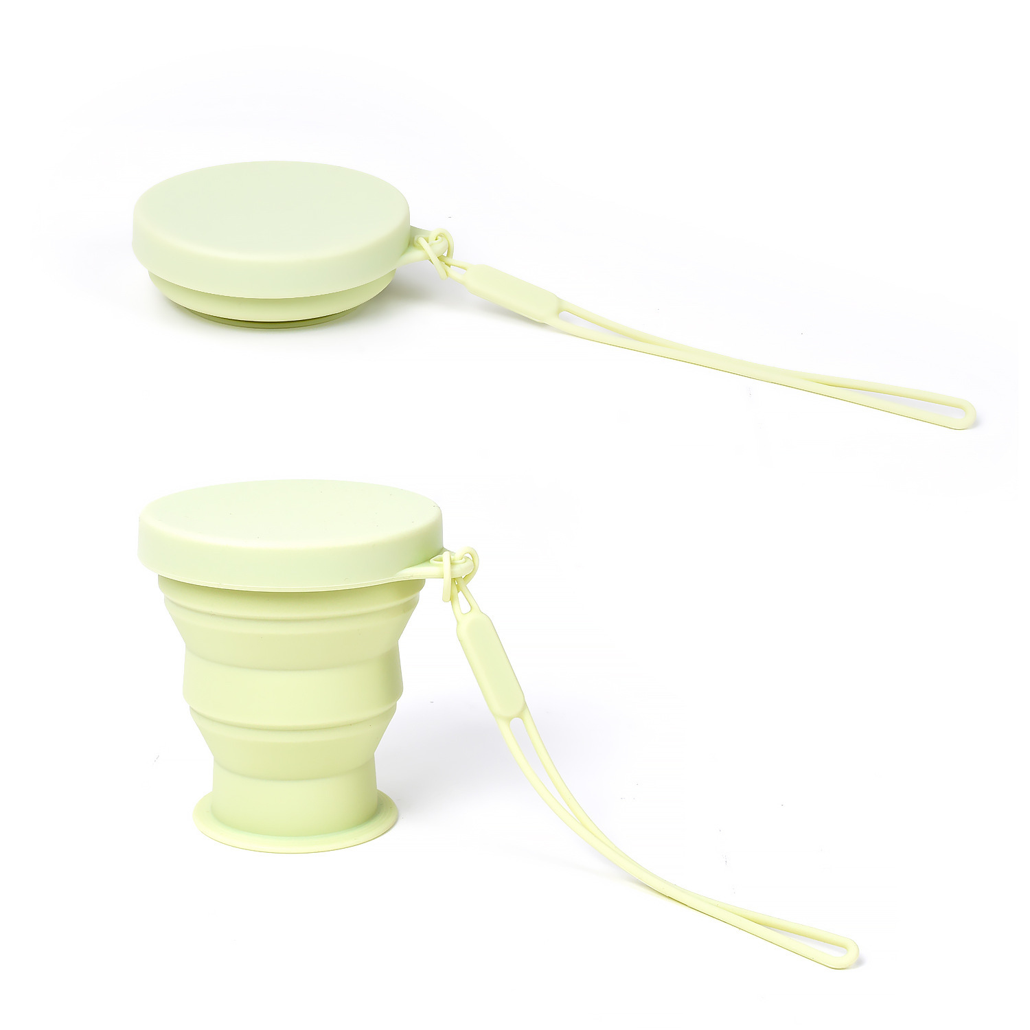 Cross-border Silicone Folding Water Cup Press Shrink Outdoor Water Cup Travel Carrying Candy Color Design Storage Water Cup