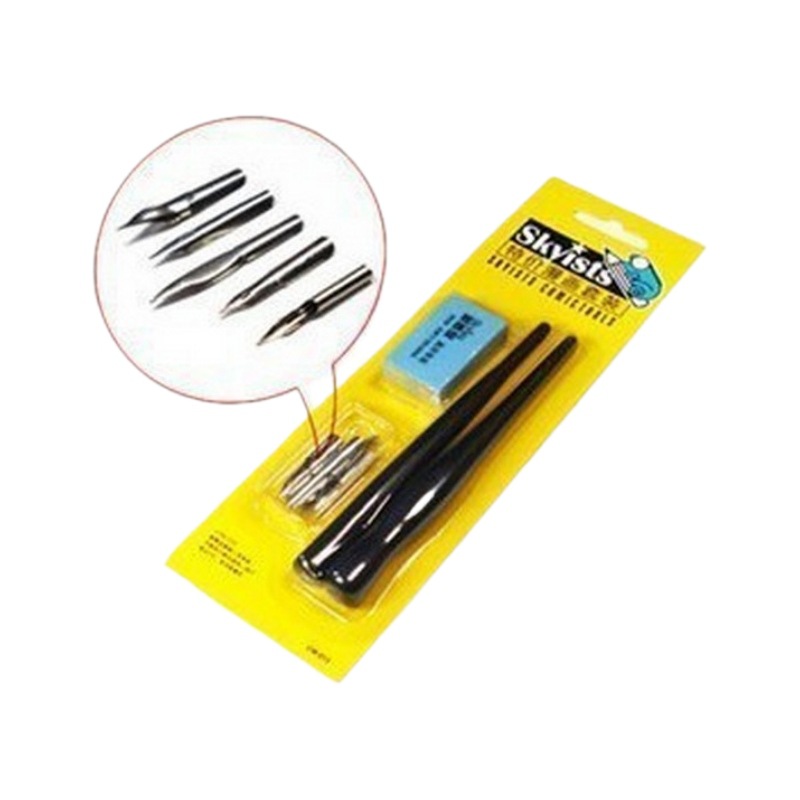 New concept comic brush dip pen comic pen value suit pen holder + pen tip + eraser suit