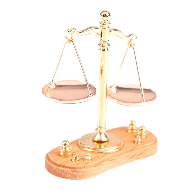 1:12 doll house simulation mini metal balance miniature ornaments
