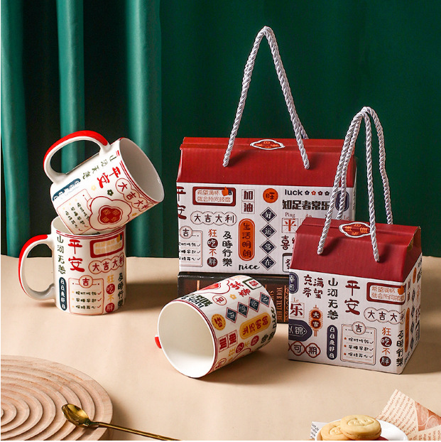 Подарочная керамическая чаша, пара, подарок на открытие компании, креативная кружка, чаша для воды, свадебная чаша-сопровождение