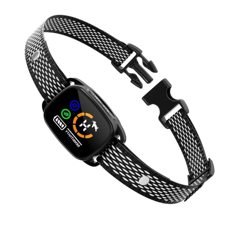 Pb45 Cross-Border Bark Stopper, Anti-Barking Automatic Dog Training Device, Vibrating Collar, Pet Training Supplies, Smart Color Screen Model