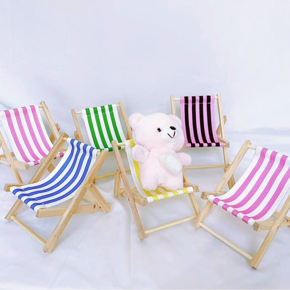 Новогодний подарок Мини домик куклы карманная мебель пляжный стул миниатюрный складной мобильный телефон