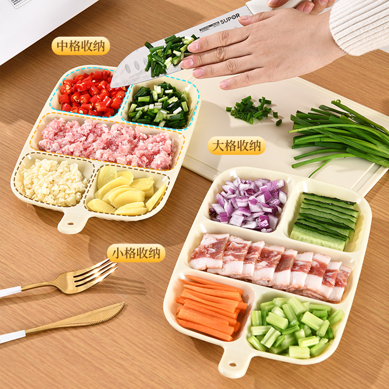 Dish Preparation Plate Wall Hanging Hot Pot Flavor Dish Soy Sauce Dip Dipping Dish Storage Artifact Kitchen Tableware Dish Plate Split Small Dish