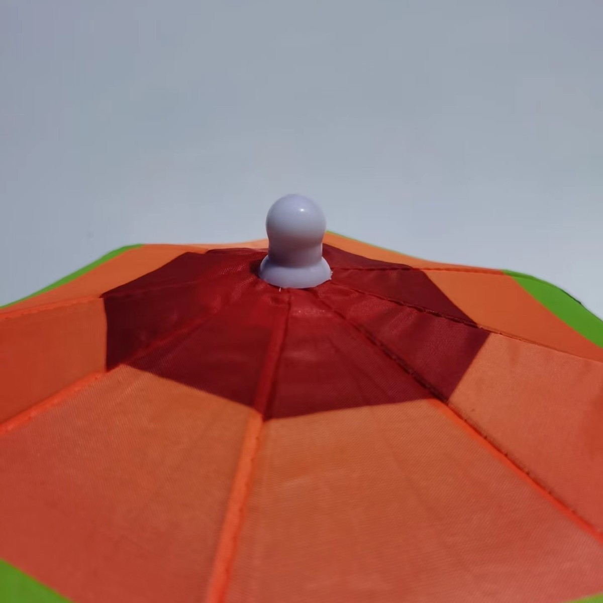 Lightweight Sunny Umbrella Hat Umbrella Headband Umbrella Elastic Band Umbrella Hat Outdoor Rainbow Watermelon Color Strip Fishing Umbrella Wholesale