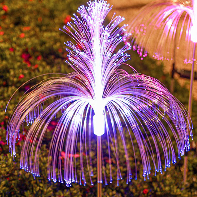 Solar Jellyfish Lamp, Outdoor Double-Layer Jellyfish Lamp, Courtyard Reed Field Lamp, Garden Decoration Lawn Lamp