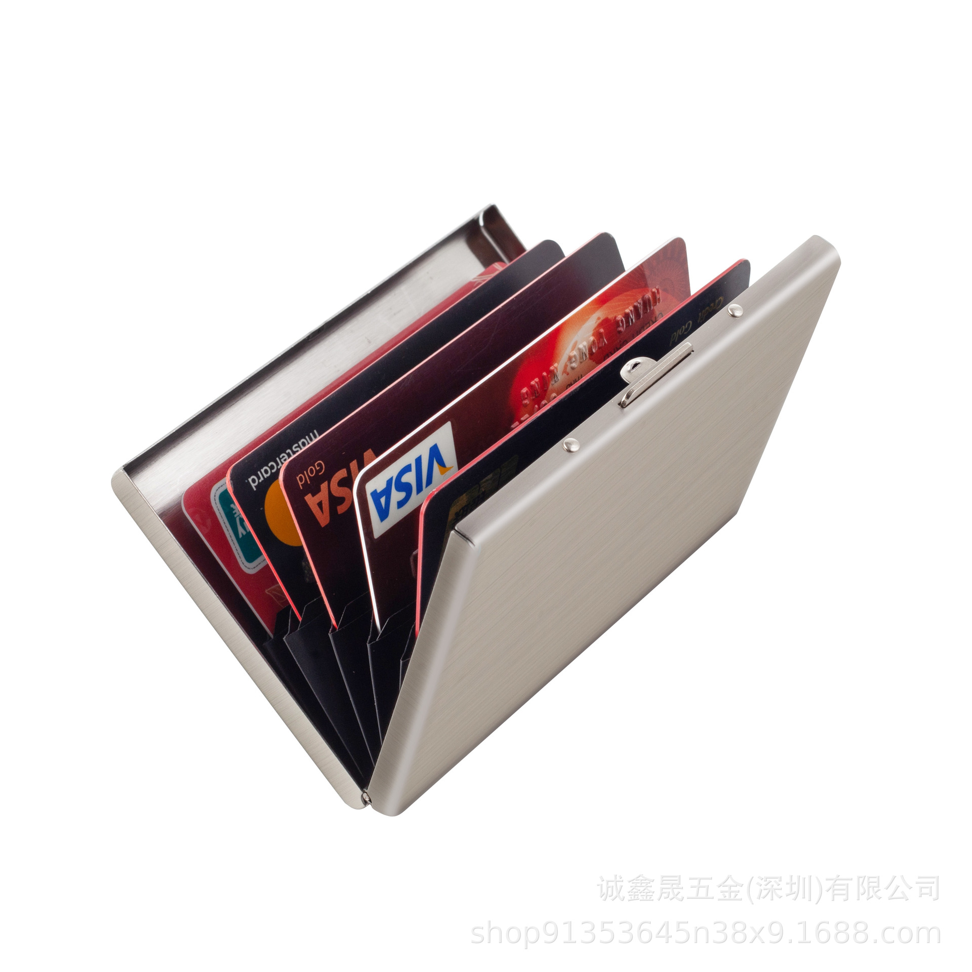 6 Card Slots Stainless Steel Genuine Credit Card Holder Various Colors Rfid Bank Card Box Business Card