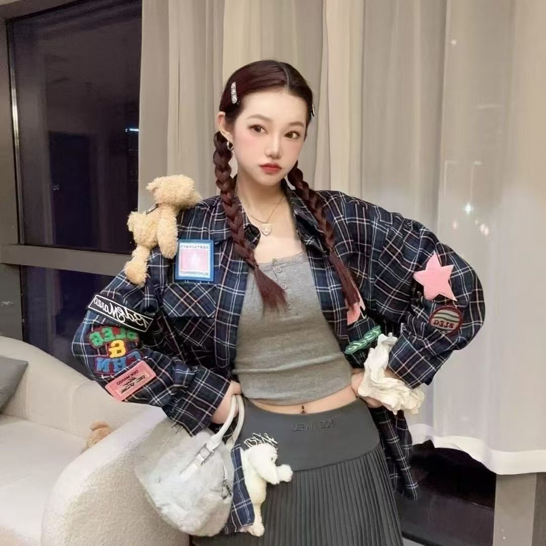 New Homemade Cute Pin Doll Shoulder Accessories Plush Doll Ins Mao Mao Cartoon All-match Girl Japanese and Korean Style