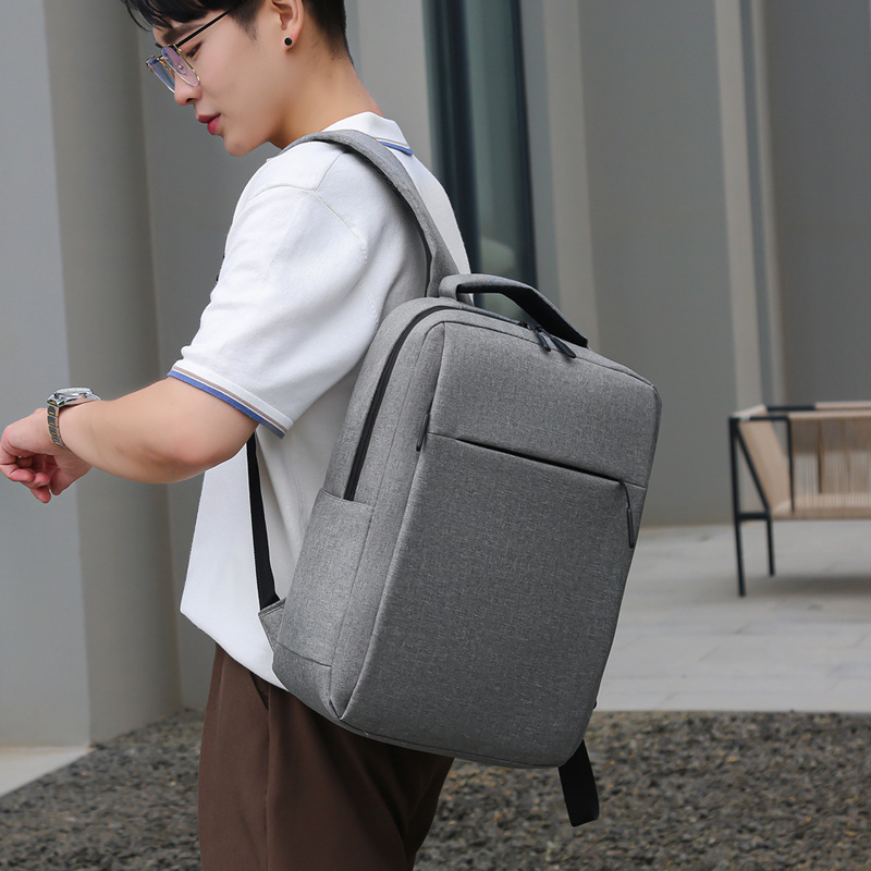 Business Travel Backpack Computer Backpack with Printed Logo Travel Bag Multi-Purpose Men's Simple and Lightweight Commuter Backpack