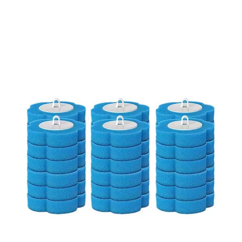 Disposable Toilet Brush Head, Touch-Free Disposable Toilet Brush Replacement Head, Bathroom Brush Head Comes with Cleaning Liquid