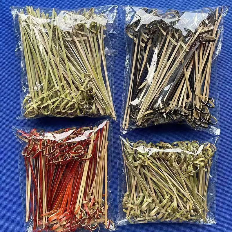 Disposable BBQ Bamboo Sticks Mutton Beef Bamboo Sticks String of Fragrance Night Market Stall Sugar-coated haws Bamboo Sticks 100 Pack