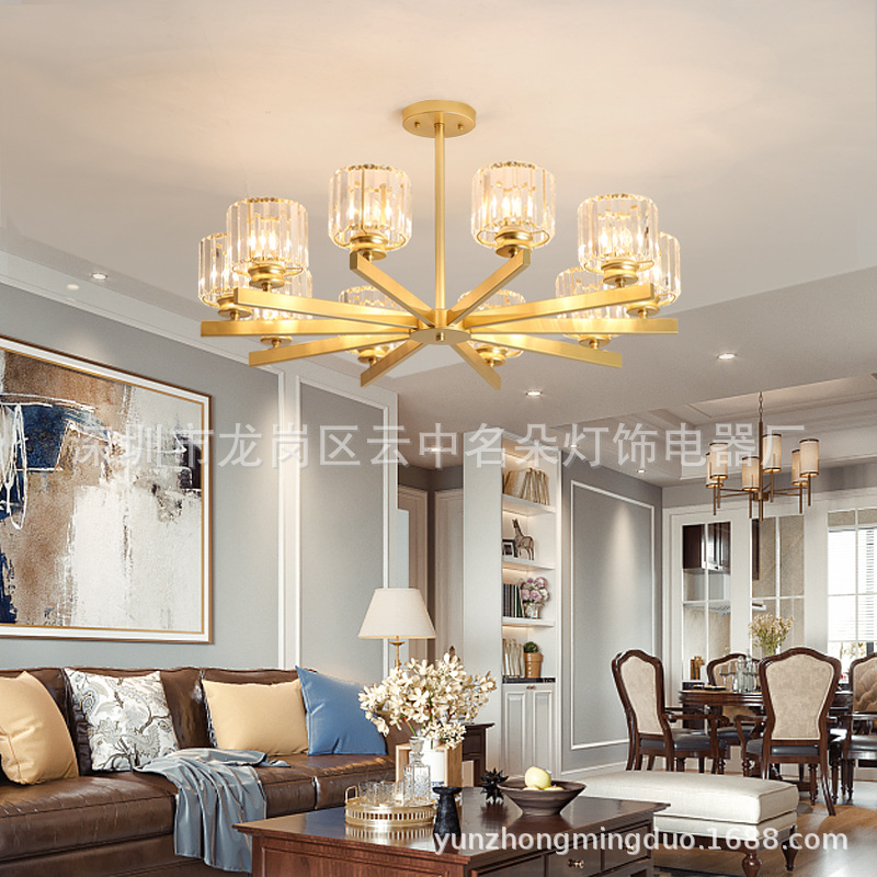 Настраиваемая хрустальная потолочная лампа, европейская стильная люстра, для гостиной, гостиничного проекта, хрустальная лампа, оптовая продажа