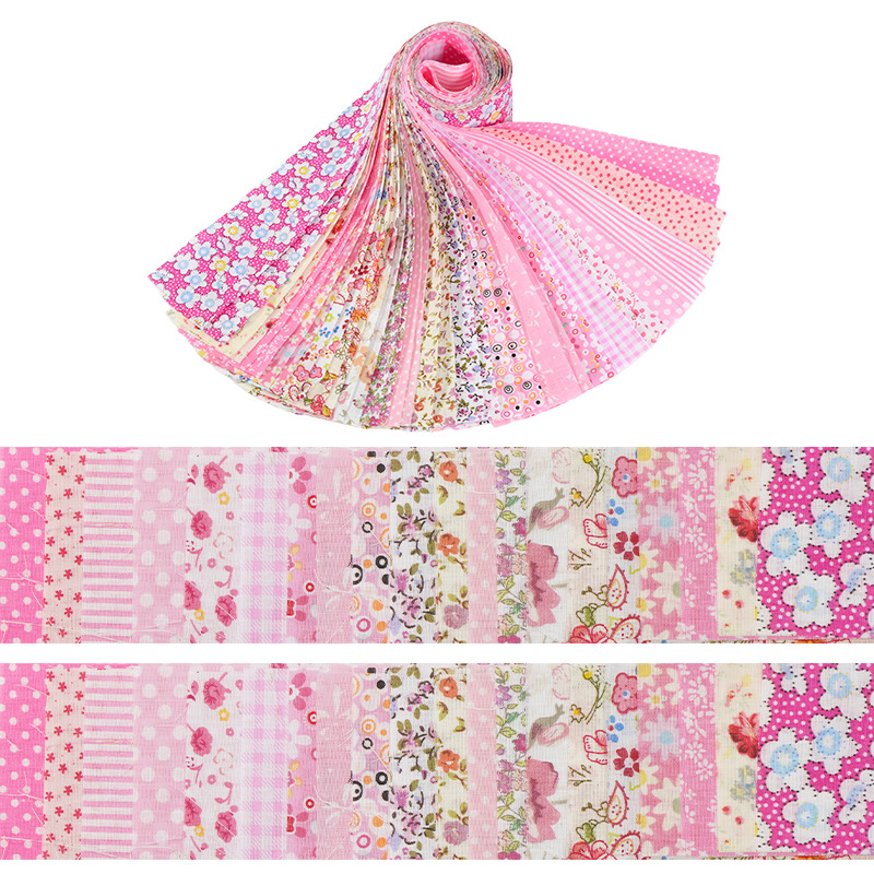 Cross-border new multi-color cloth strip cotton fabric jelly roll cotton floral long quilted stitching process fabric