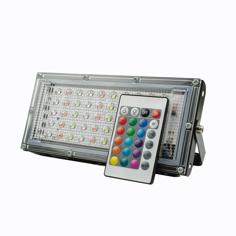 Cross-Border Led Floodlight Outdoor Waterproof Floodlight Led Iodine Tungsten Lamp Rgb Lawn Floodlight Led Spotlight