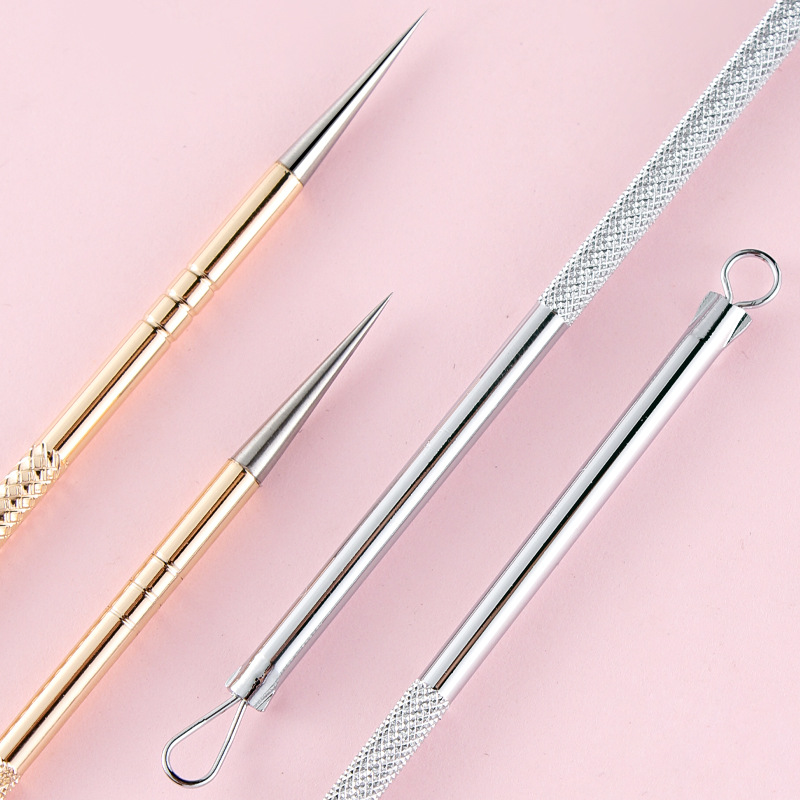 Super sharp acne needle pick and squeeze acne tool blackhead cleaning scraping closed mouth artifact beauty salon special acne Golden Silver