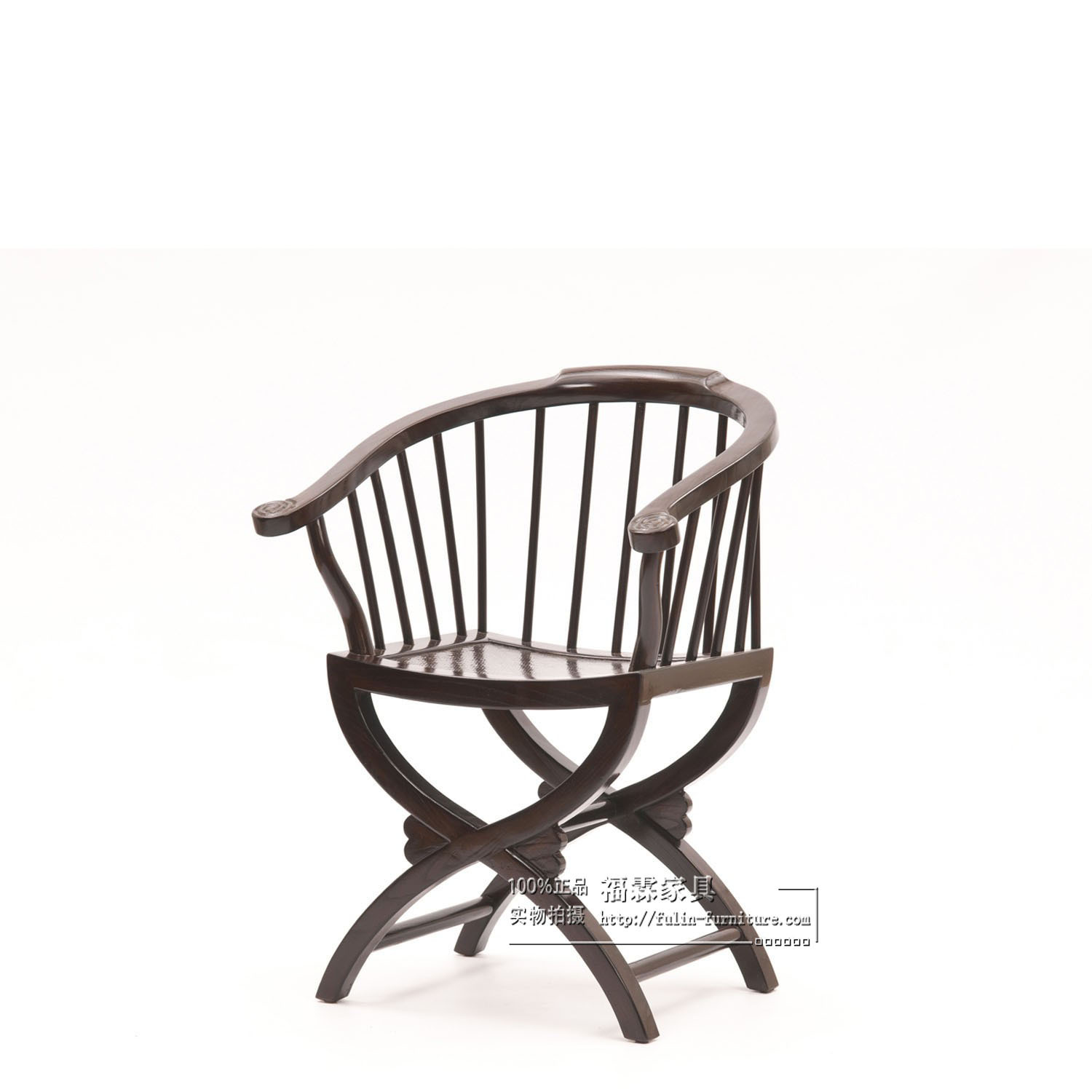 New Chinese Style Solid Wood Old Hand-in Chair Book Chair Dining Chair Children's Small Circle Chair Black and White Blue Classical Antique Wooden Chair of Ming and Qing Dynasties
