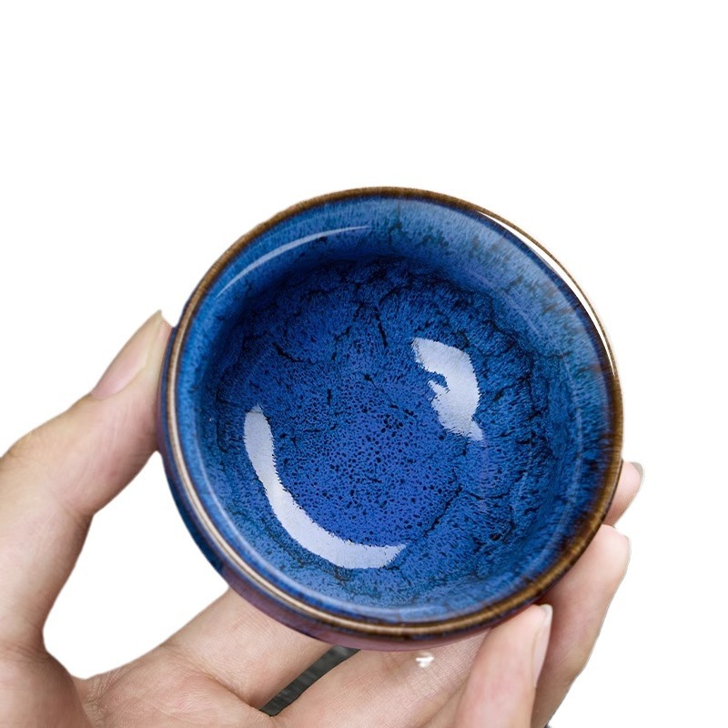 Kiln Transformation Built Tea Cup Tea Set Gift Box Set Ceramic Five Elements Cup Household Tea Bowl Tea Cup Porcelain Master Cup Fantasy