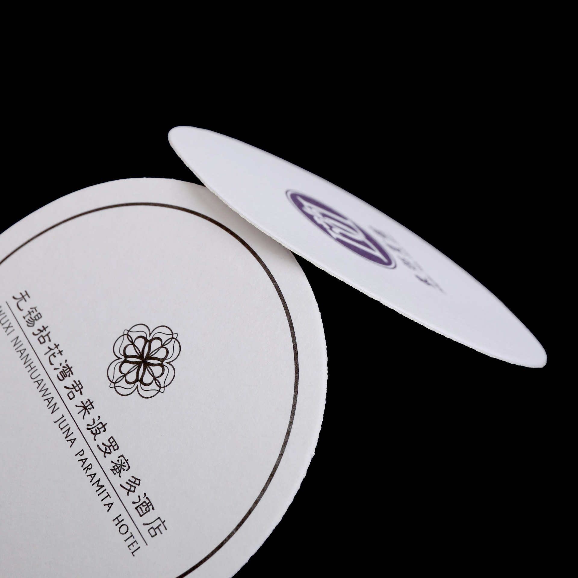 Paper absorbent coaster disposable coaster hotel guest room water coaster can be printed logo thickened paper